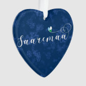 Saaremaa Flag Heart, Estland Ornament (voorkant)