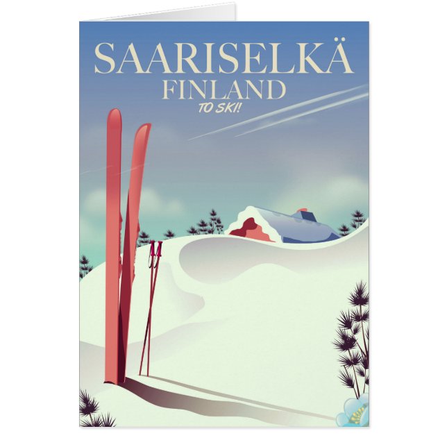 Saariselkä Finland ski-poster (Voorkant)