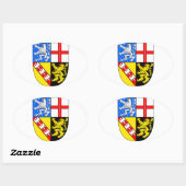 Saarland Wappen Ovale Sticker (Vel)