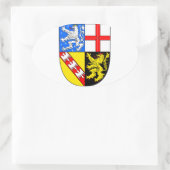 Saarland Wappen Ovale Sticker (Tas)