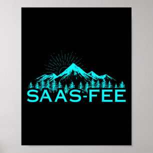 Saas-fee Skigebied Zwitserse Alpen Skisport Zwitse Poster