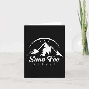 Saas-fee Zwitserland Ski Resort Skiën Snowboarden Kaart