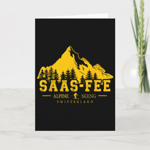 Saas-fee Zwitserland Skigebied Alpineskiën Zwitser Kaart
