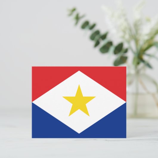 Saba Flag Briefkaart (Staand voorkant)