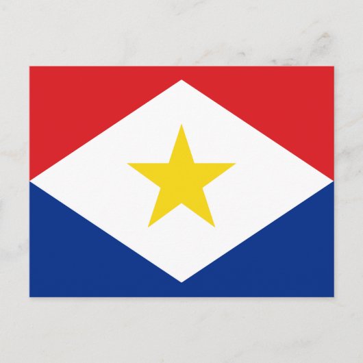 Saba Flag Briefkaart (Voorkant)