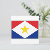 Saba Flag Kaart (Staand voorkant)
