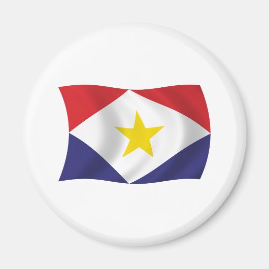Saba Flag Magnet Magneet (Voorkant)