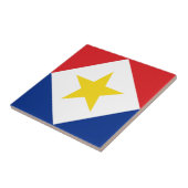Saba Flag Tegeltje (Zijkant)