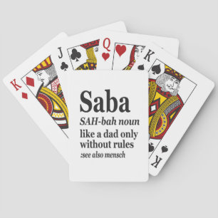 Saba Hebreeuws Opa Definitie Joodse Chanoeka Gif Pokerkaarten