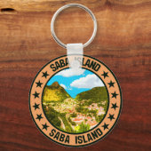 Saba Island Sleutelhanger (Achterkant)