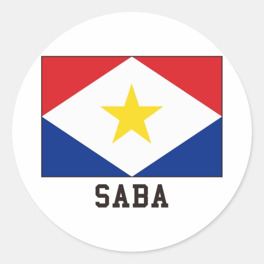 Saba Ronde Sticker (Voorkant)