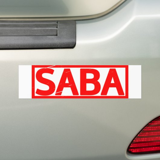 Saba Stamp Bumpersticker (Op auto)