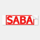 Saba Stamp Bumpersticker (Voorkant)