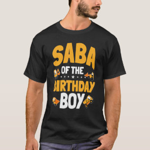 Saba van de verjaardag jongen bouwvakker bday t-shirt