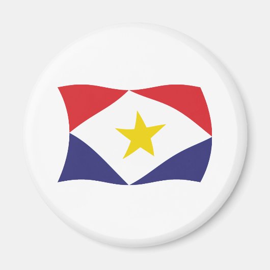 Saba Vlag Magneet (Voorkant)