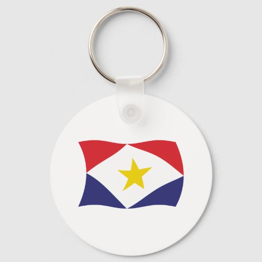 Saba Vlag Sleutelhanger (Voorkant)