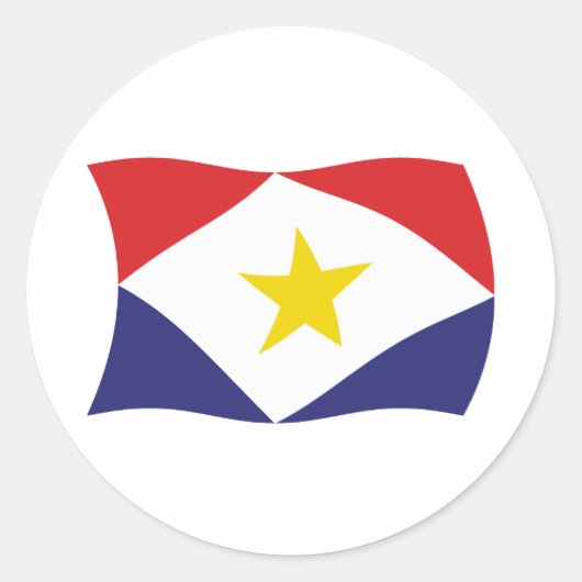 Saba Vlag Sticker (Voorkant)