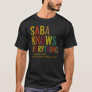 Saba weet alles van opa Vaderdag T-shirt