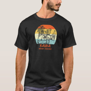 Saba West Indies Pirate & Parrot Vacation T-shirt
