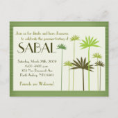 SABAL : NY-presentatie Uitnodiging Briefkaart (Voorkant)