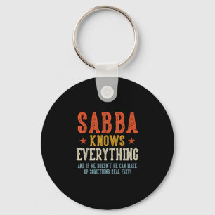 Sabba weet alles vaderdag retro vintage sleutelhanger