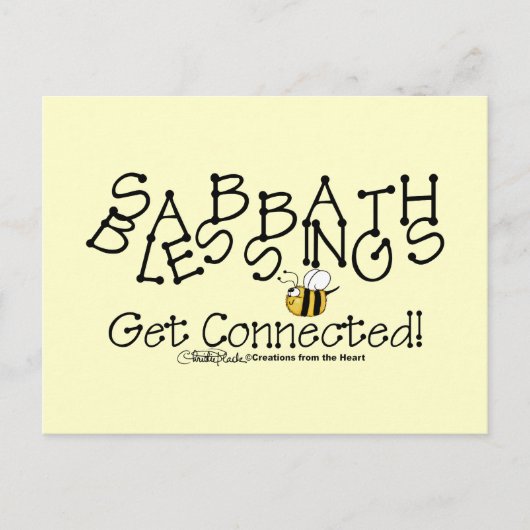 Sabbath Blessings Get Connected Briefkaart (Voorkant)