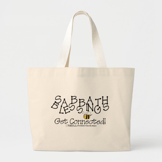 Sabbath Blessings Get Connected Grote Tote Bag (Voorkant)