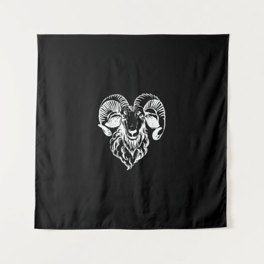 Sabbatic Baphomet Goat Evil Satanic Wandkleed (Voorkant)