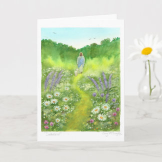 'Sabbatical' Aquarel Kunstkaart, blanco Kaart