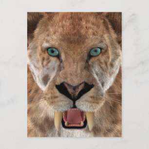 Sabeltandtijger of Smilodon Briefkaart