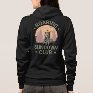 Sabeltandtijger Retro Bos Zonsondergang Club Hoodie