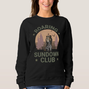 Sabeltandtijger Retro Bos Zonsondergang Club Trui