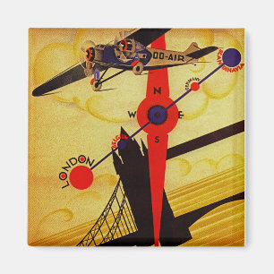 Sabena Art Deco Compass Magneet