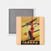 Sabena Art Deco Compass Magneet (Voorkant / Achterkant)