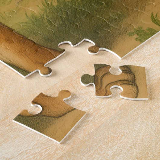 Saber-Tooth Tiger Natuurlijke geschiedenis Puzzel Legpuzzel (Zijkant)