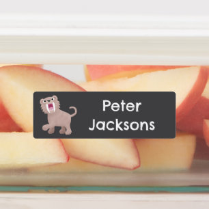 Saber Toothed Tiger Smilodon cartoon gepersonalise Labels