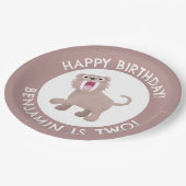 Saber Toothed Tiger Smilodon gepersonaliseerde ver Papieren Bordje (Gekanteld)