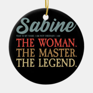 Sabine Name I  Beach I Personalized Sabine Keramisch Ornament