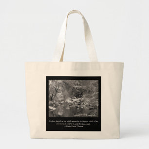 Sabino Canyon Creek - Thoreau quote Canvas tas