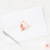 Sable 1,5 po, orange, Sticker Mariage Tropical Bla (Enveloppe)