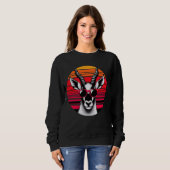 Sable Antelope Retro Sunset Animal Sunglas Trui (Voorkant volledig)