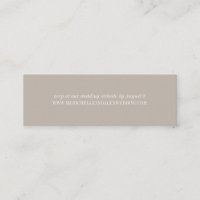 Sable Beige Minimaliste Site Mariage RSVP Cartes
