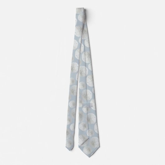 Sable blanc Dollar motif Cravate gris bleu (Dos)
