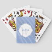 Sable Bleu Ondes Personnalisées Cartes de Jeu (dos)