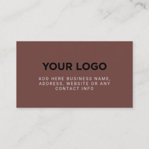 Sable Brown Simple Company Logo Visitekaartje