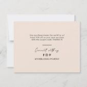 Sable | Carte de remerciements d'entreprise modern (Dos)