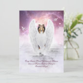 Sable Collie Angel Heaven - Pet Loss Carte de Symp (Debout devant)