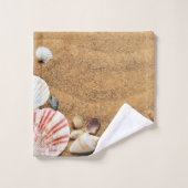 Sable Coquillages Salle De Bain Décoratif Serviett (Gant de toilette)