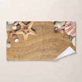 Sable Coquillages Salle De Bain Décoratif Serviett (Serviette à main)