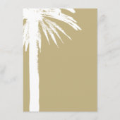 Sable couleur palmier plage menu mariage modèle (Dos)